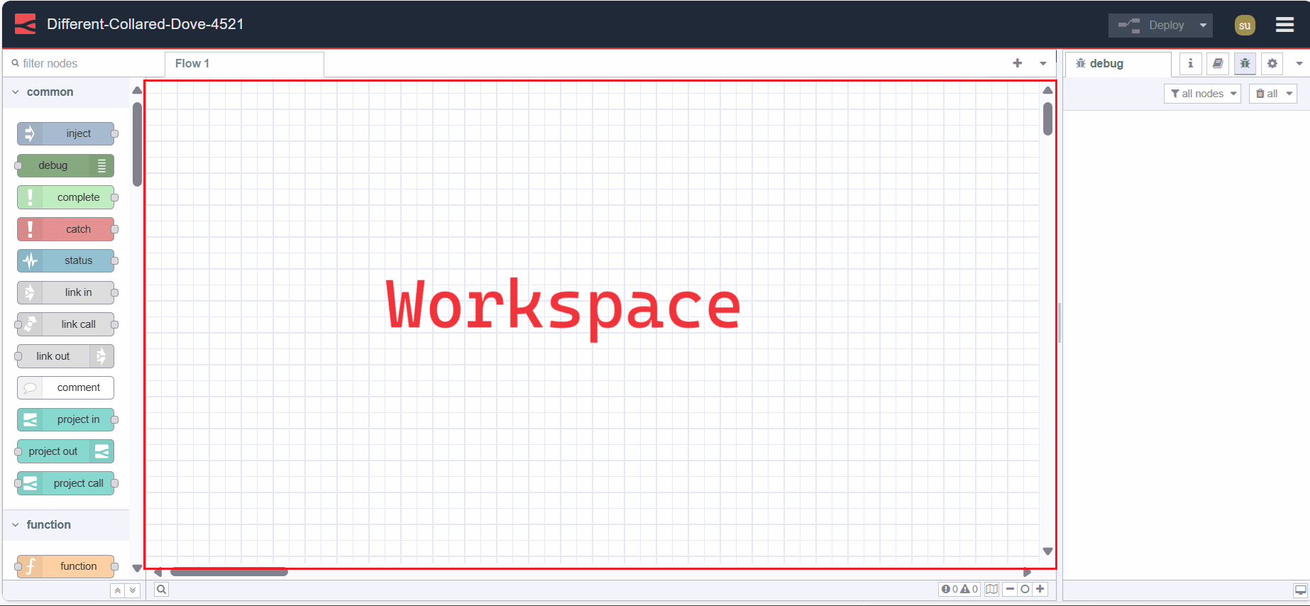Image showing workspace in the editor